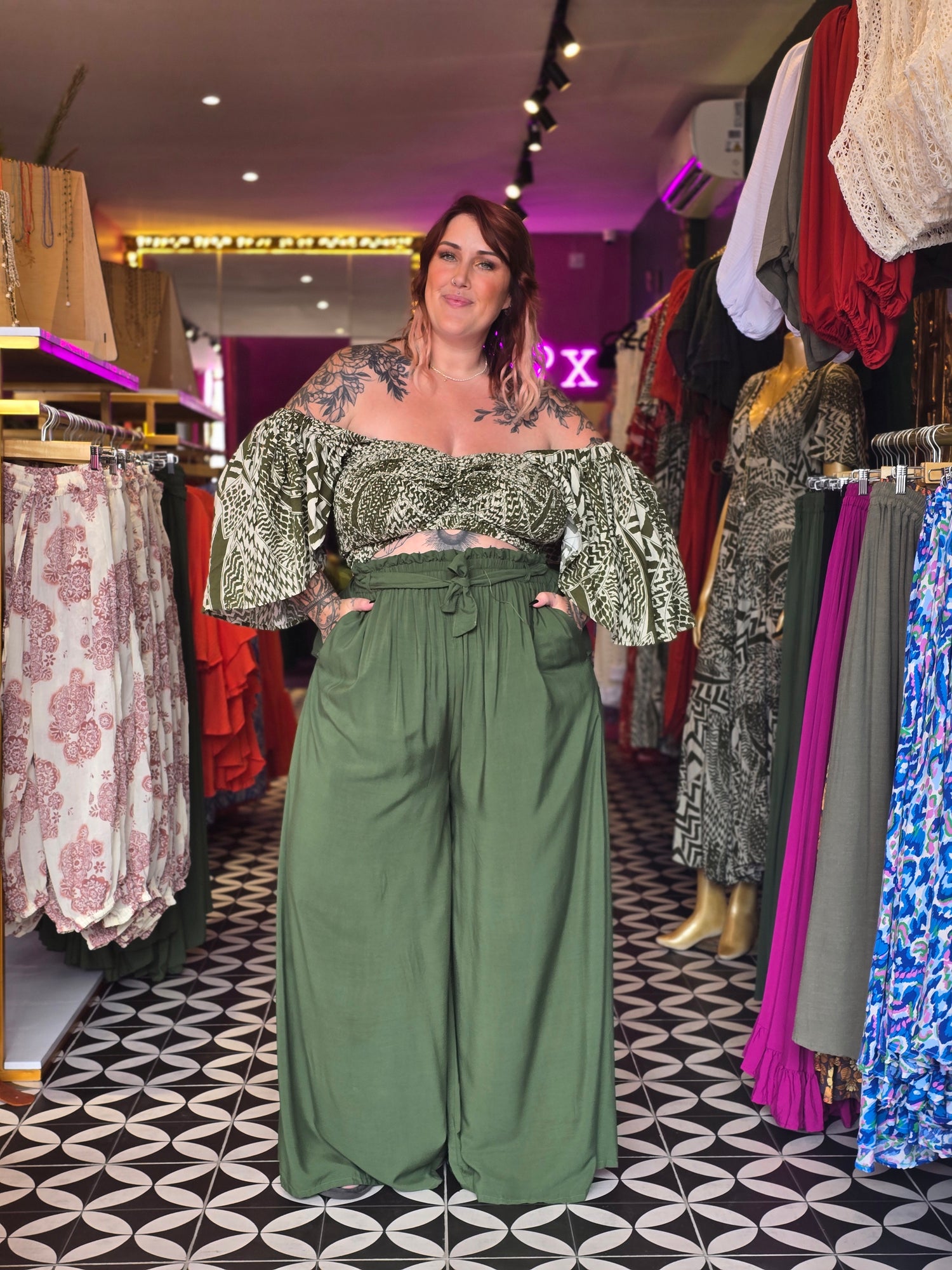 Chantelle Palazzo Pants- Olive