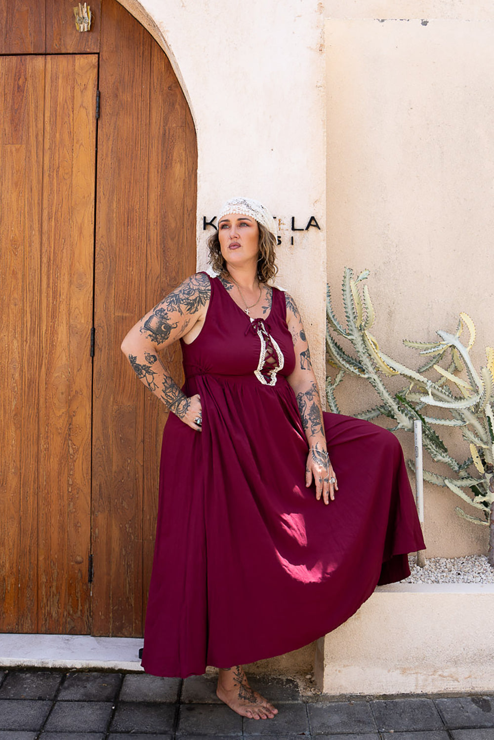 Anisa Long Dress - Mulberry - Almost Famous by Jinx the Label