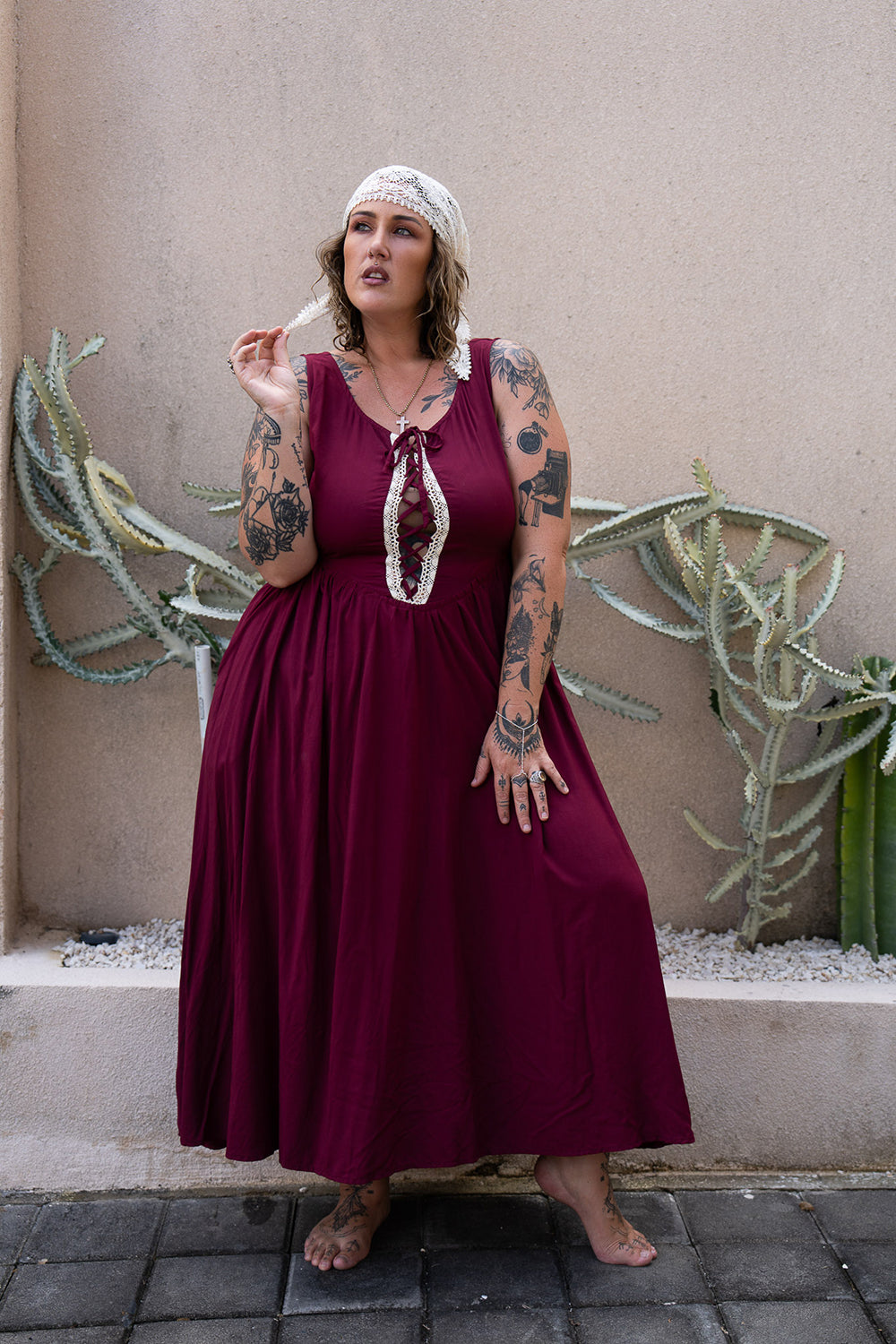 Anisa Long Dress - Mulberry - Almost Famous by Jinx the Label