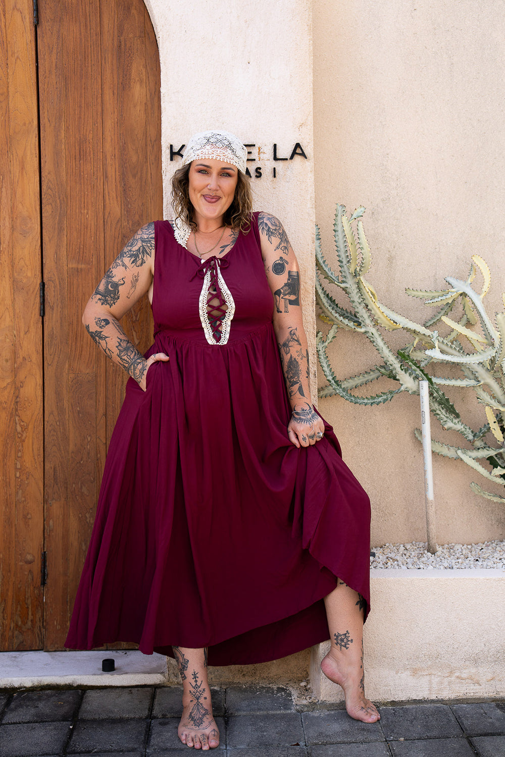 Anisa Long Dress - Mulberry - Almost Famous by Jinx the Label