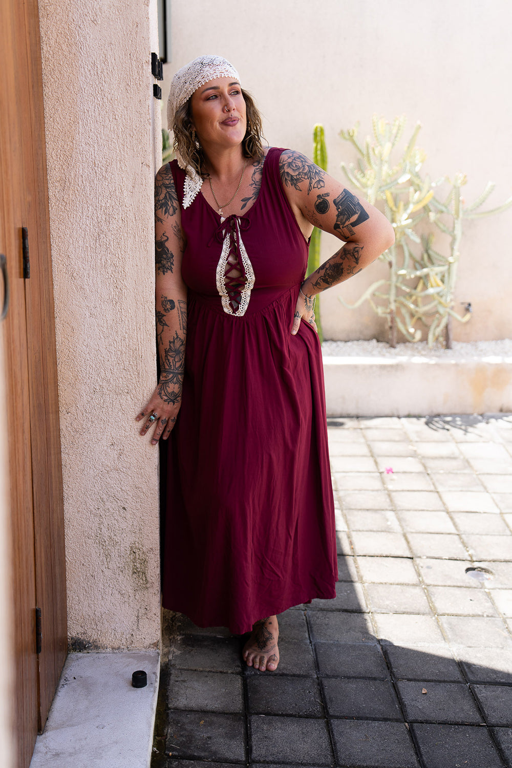 Anisa Long Dress - Mulberry - Almost Famous by Jinx the Label