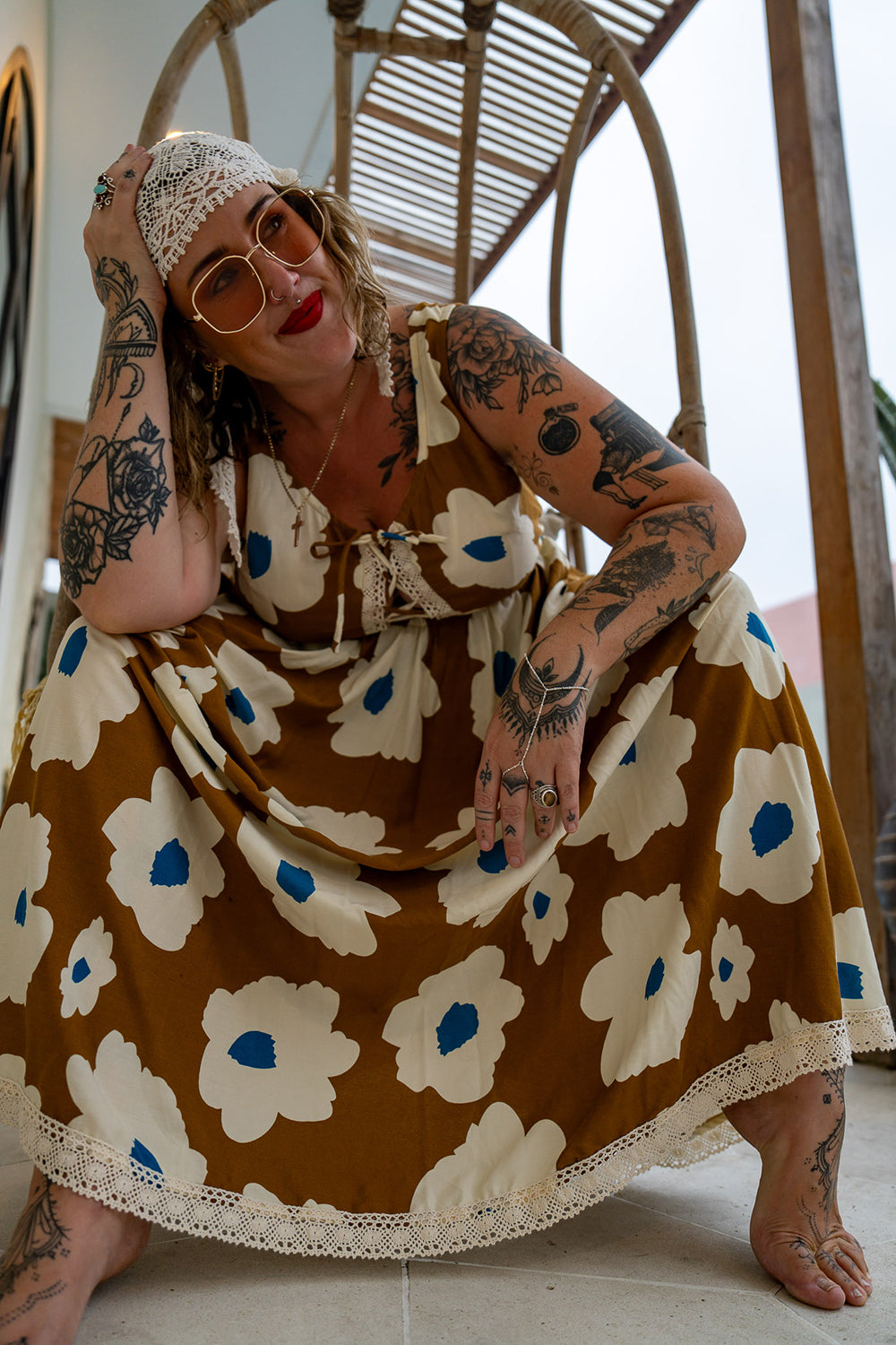 Anisa Long Dress - Wildflower - Almost Famous by Jinx the Label