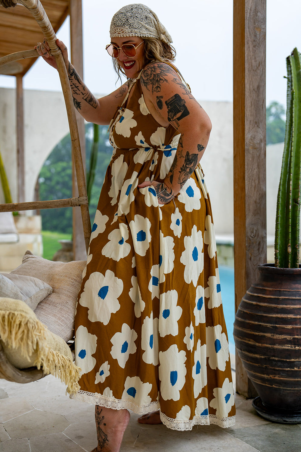 Anisa Long Dress - Wildflower - Almost Famous by Jinx the Label