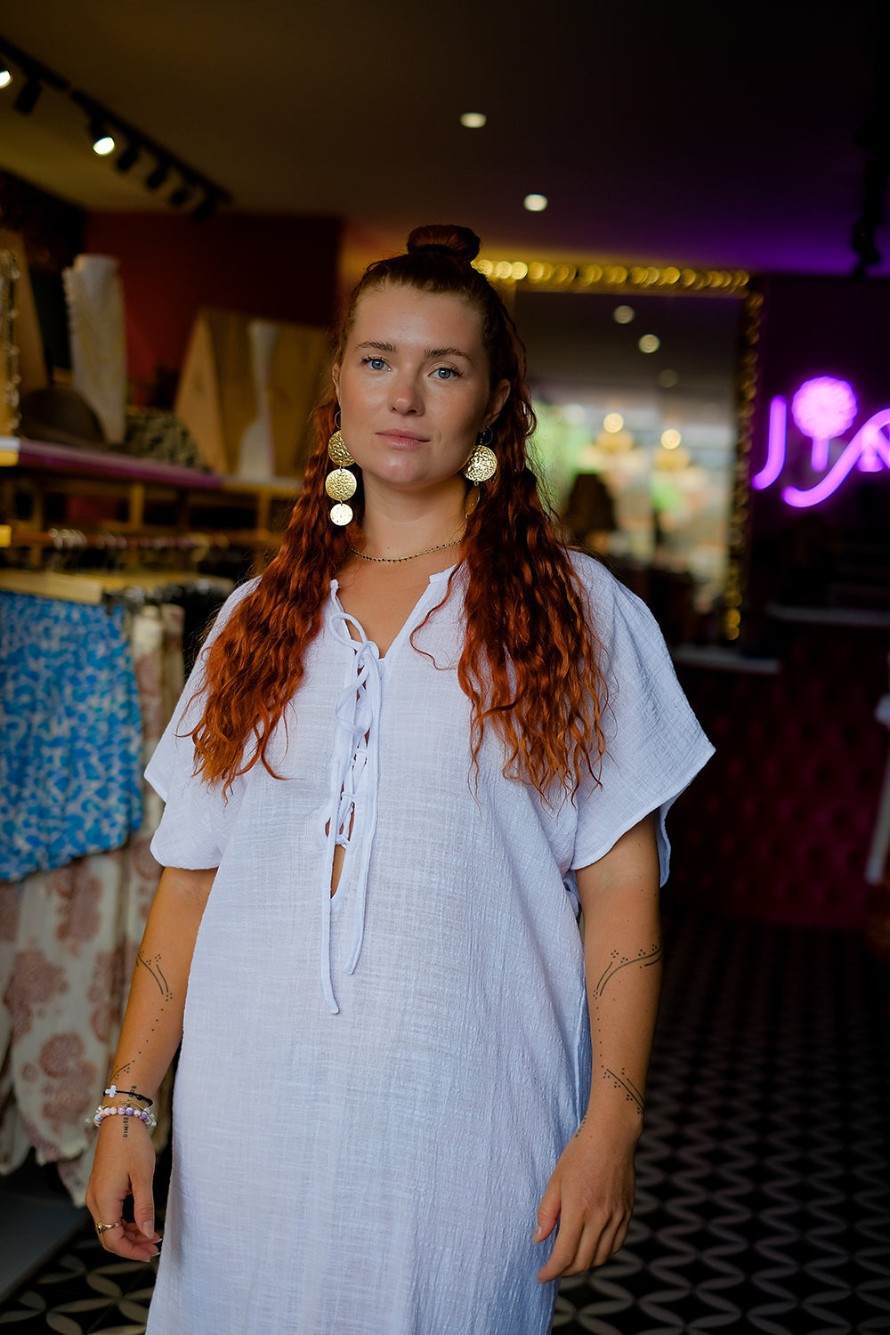 Ash Smock Dress - White by Jinx the Label