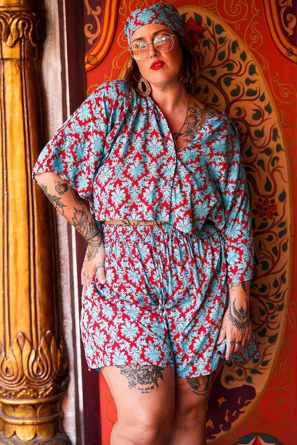 Bonita Head Wrap - Contrast Blue by Jinx the Label