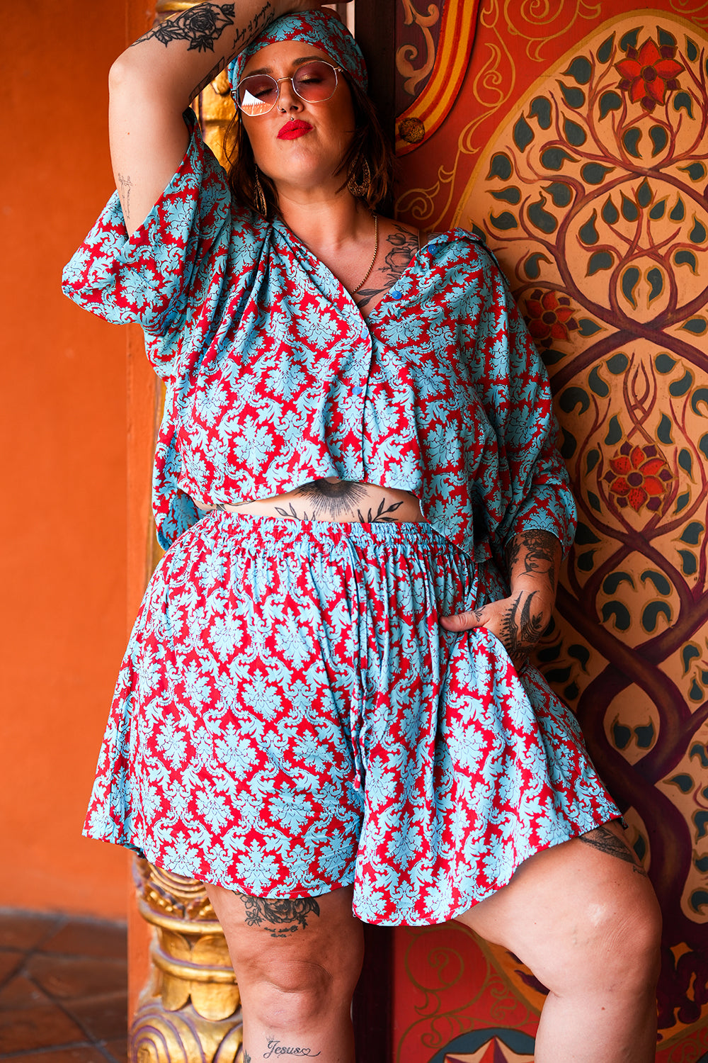 Bonita Head Wrap - Contrast Blue by Jinx the Label