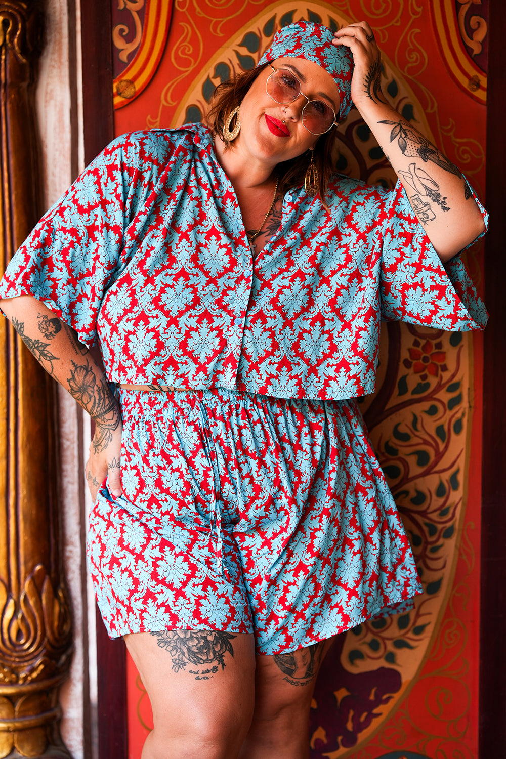 Bonita Head Wrap - Contrast Blue by Jinx the Label