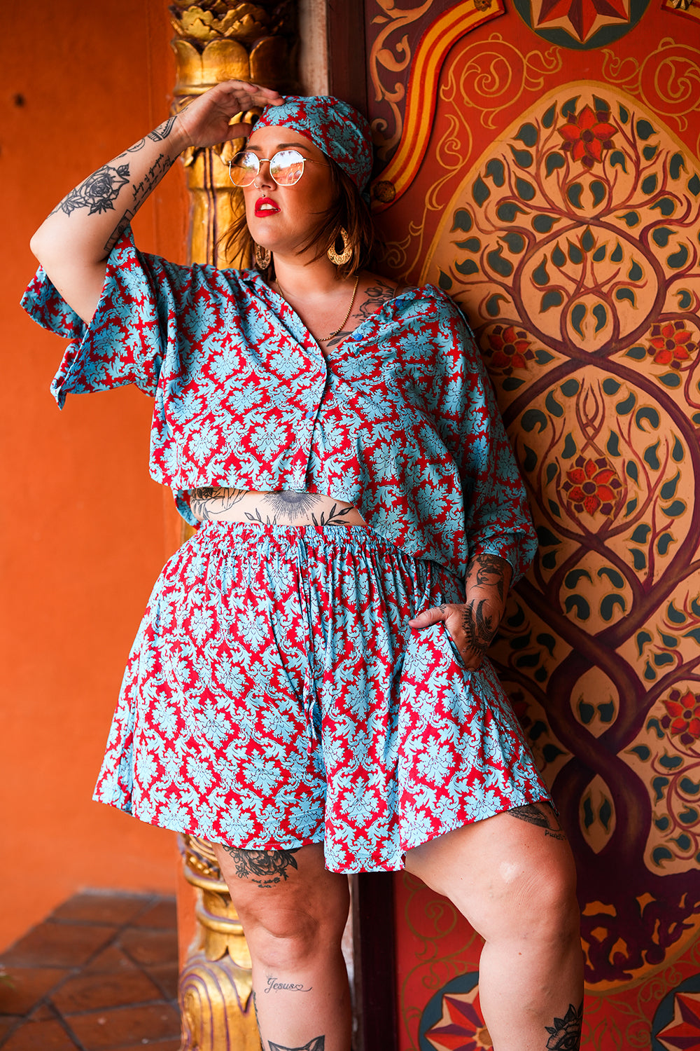 Bonita Head Wrap - Contrast Blue by Jinx the Label