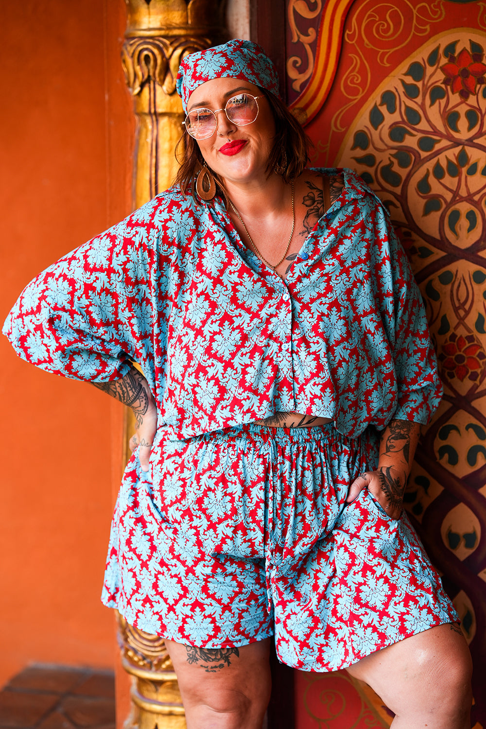 Bonita Head Wrap - Contrast Blue by Jinx the Label