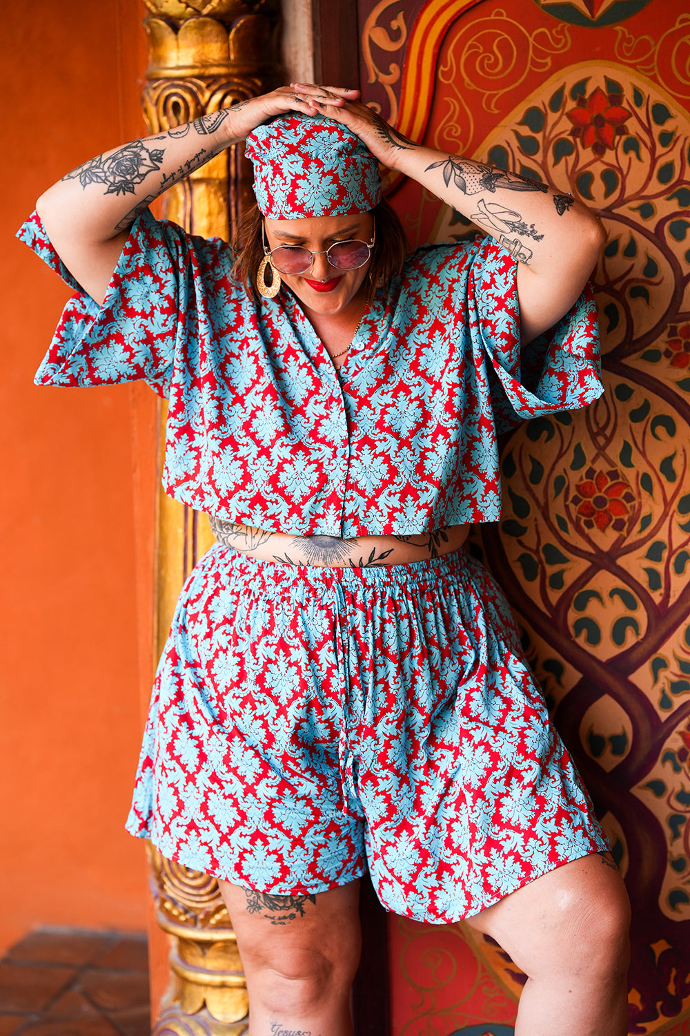 Bonita Head Wrap - Contrast Blue by Jinx the Label