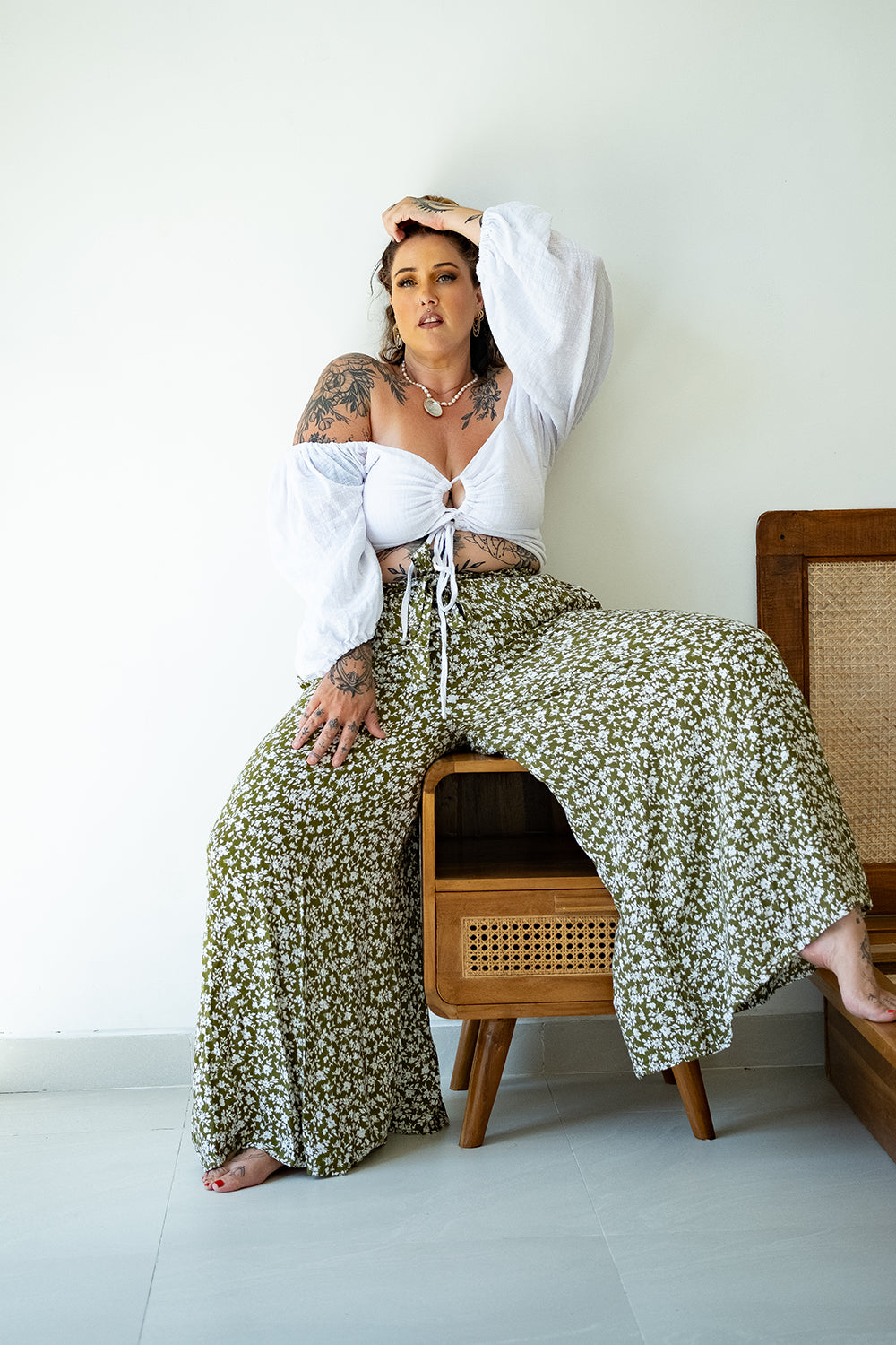 Chantelle Palazzo Pants - Peony by Jinx the Label