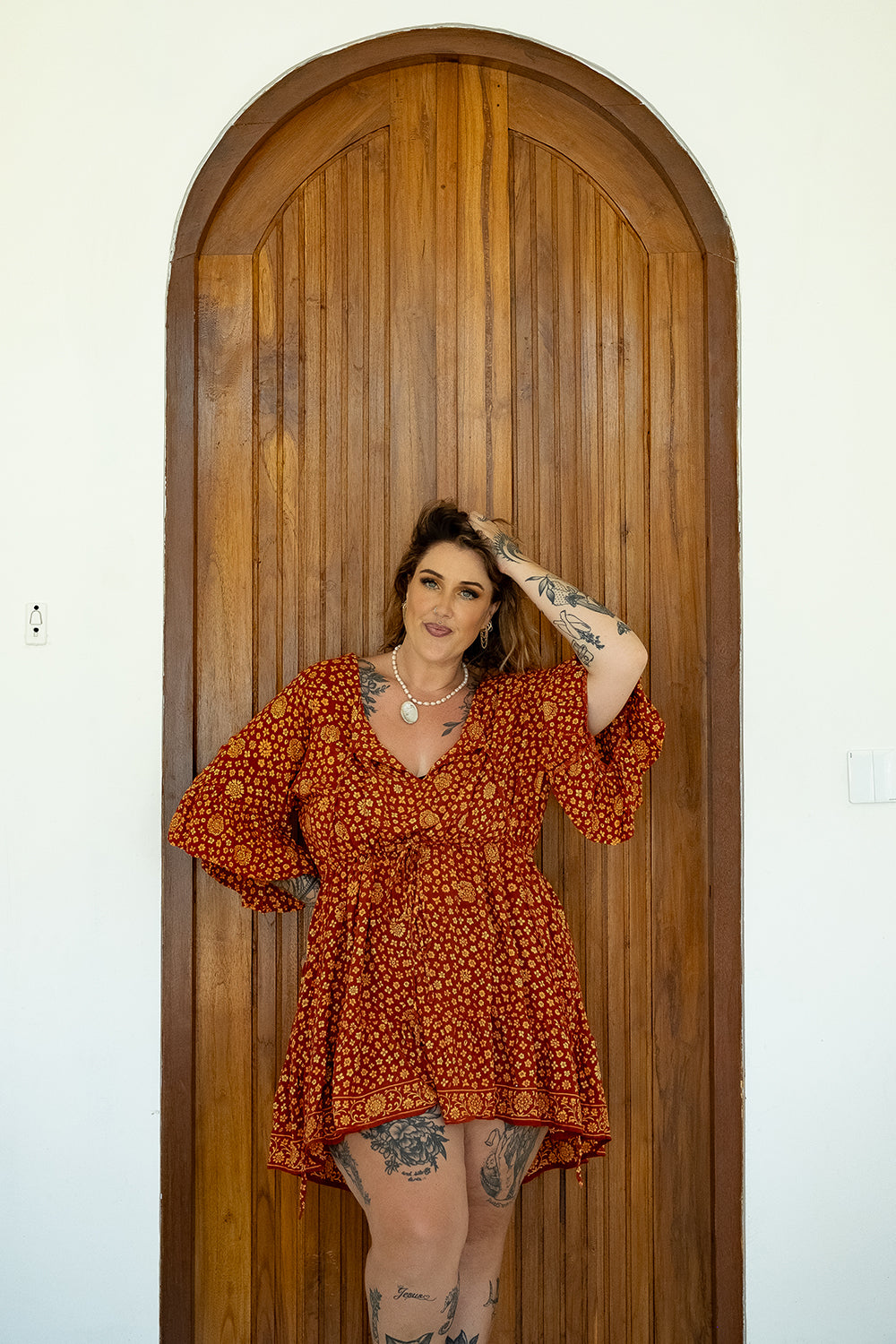 Daisy Lou Mini Dress in Java Dreams by Jinx the Label