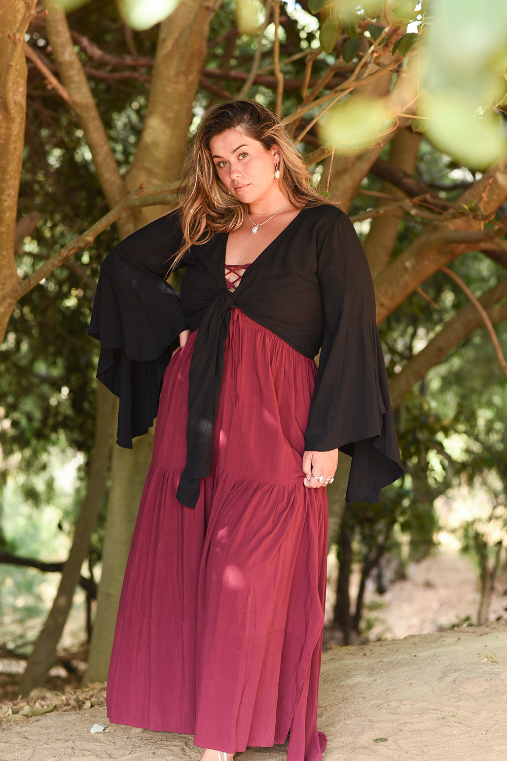 Druid Wrap Top - Black by Jinx the Label