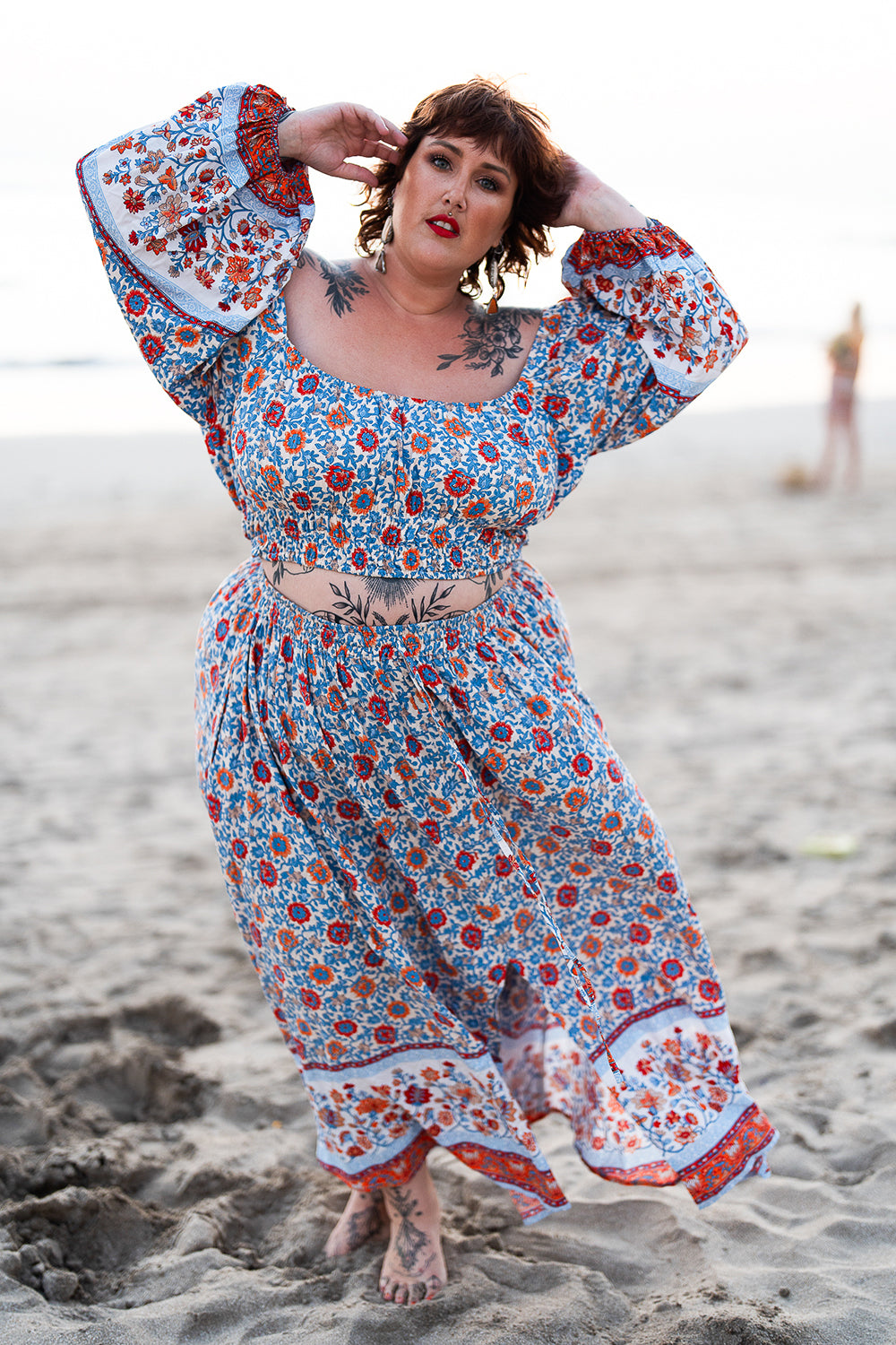 Eve Long Sleeve Top - Santorini by Jinx the Label