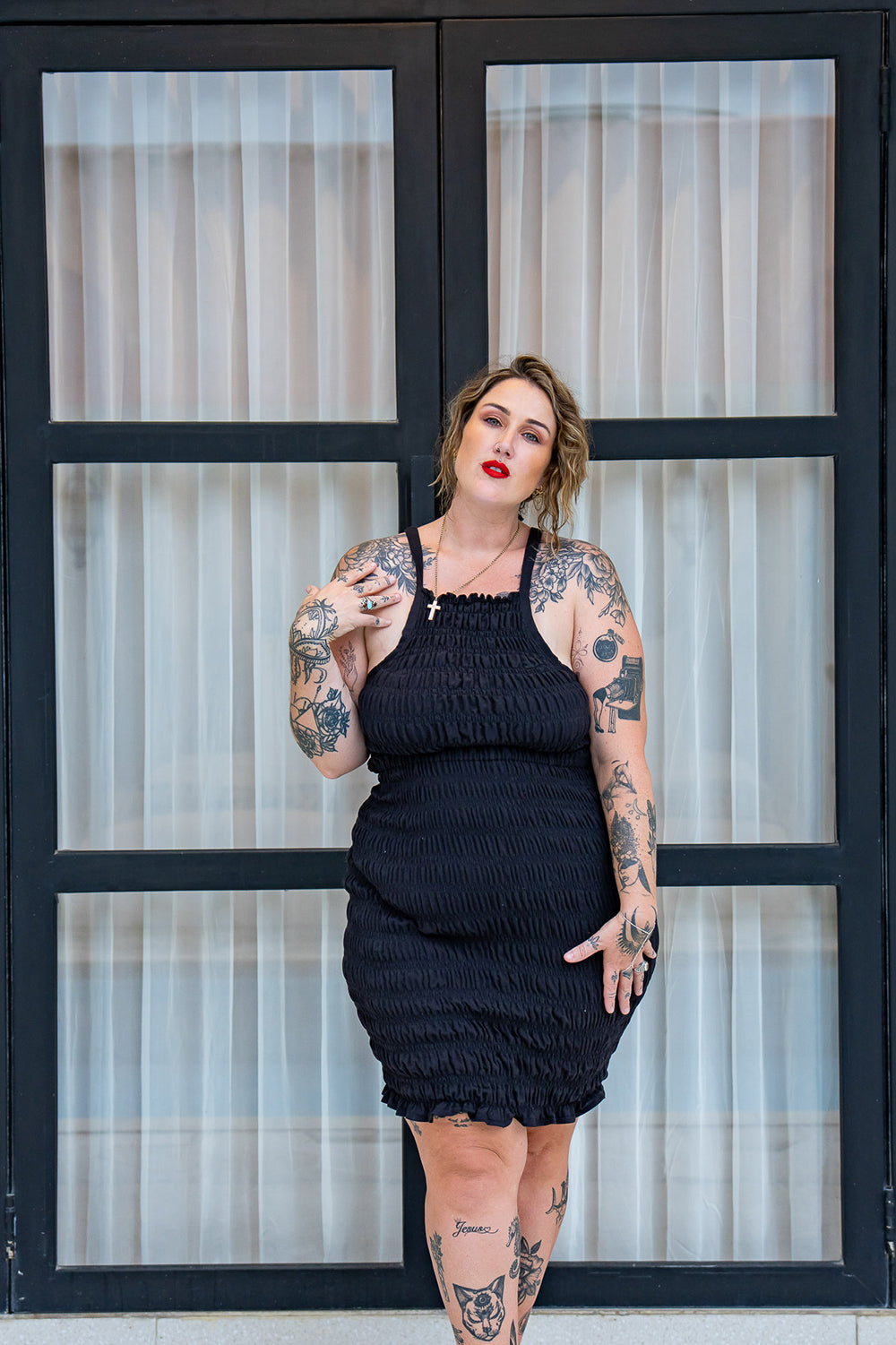 Kristen Short Dress - Black - Almost Famous by Jinx the Label