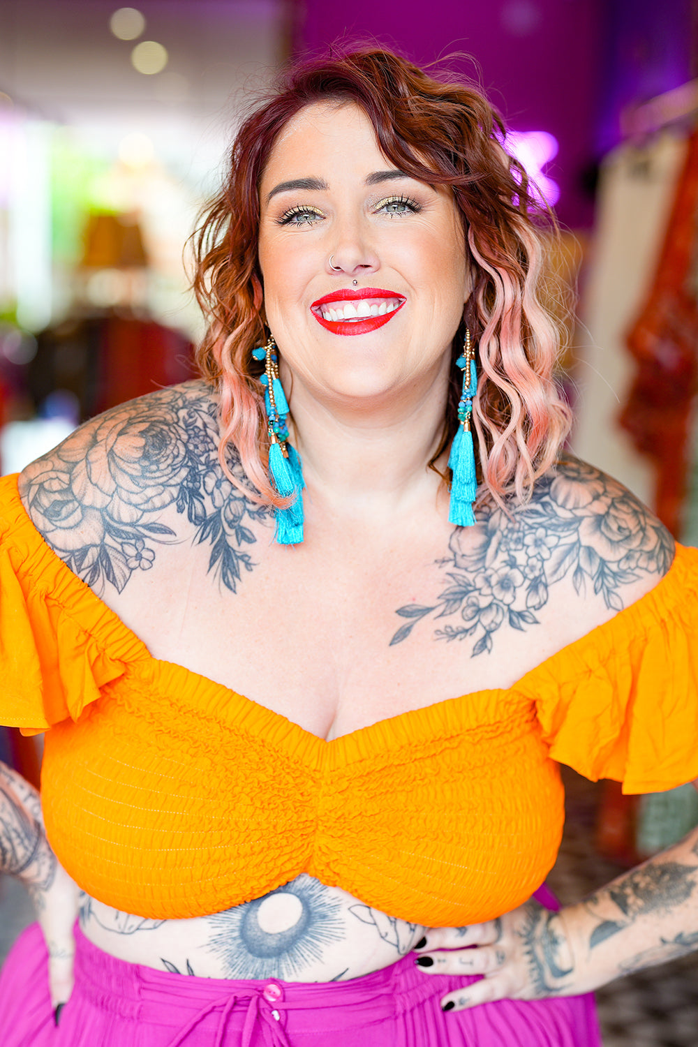 Lexi Crop Top - Turquoise by Jinx the Label