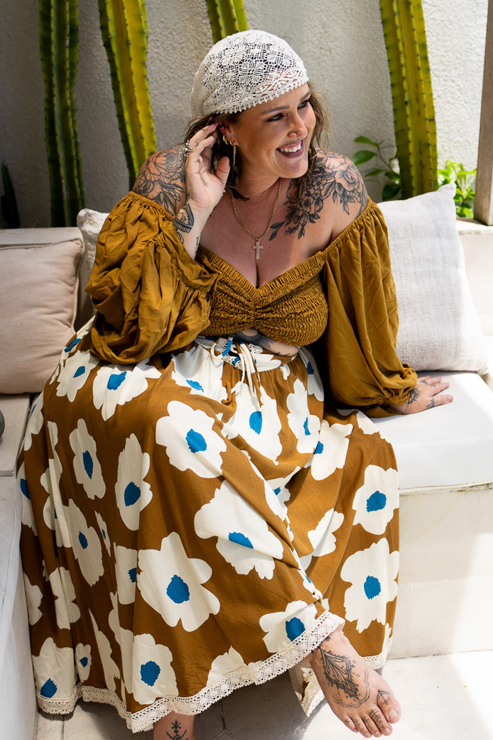 Lovina Crop Top - Wild Saffron - Almost Famous by Jinx the Label