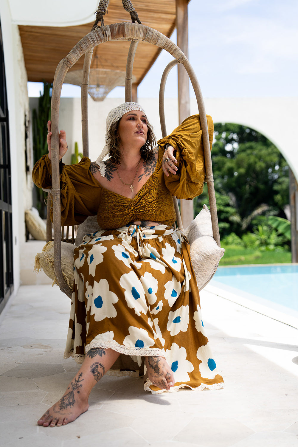 Lovina Crop Top - Wild Saffron - Almost Famous by Jinx the Label