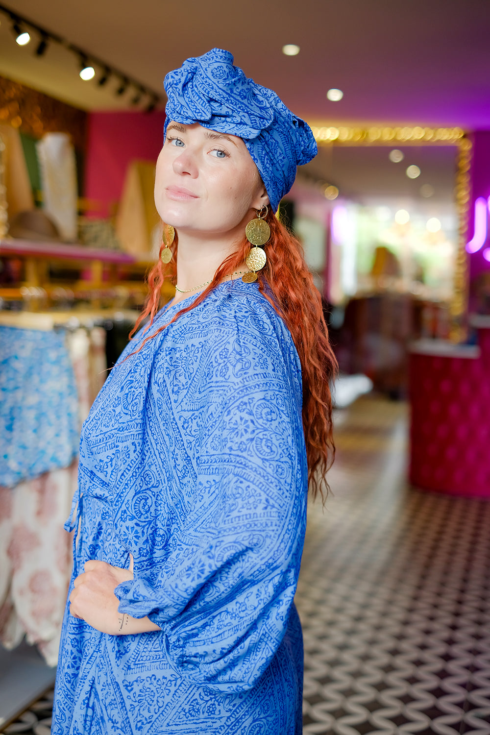 French Turban - Blue Curacao by Jinx the Label