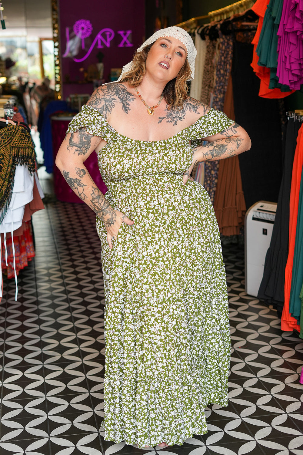 Mina Maxi Dress in Peony by Jinx the Label
