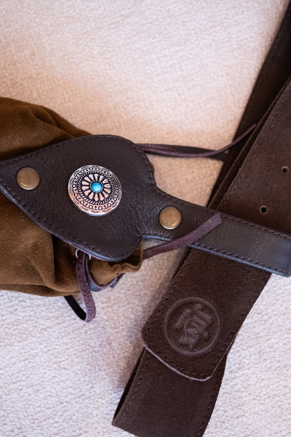 Pixie Dust Pouch in Woodland Ember | Leather Belt Pouch | Jinx the Label