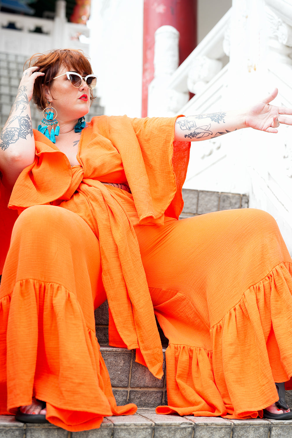 Renesme Wrap Top - Valencia by Jinx the Label