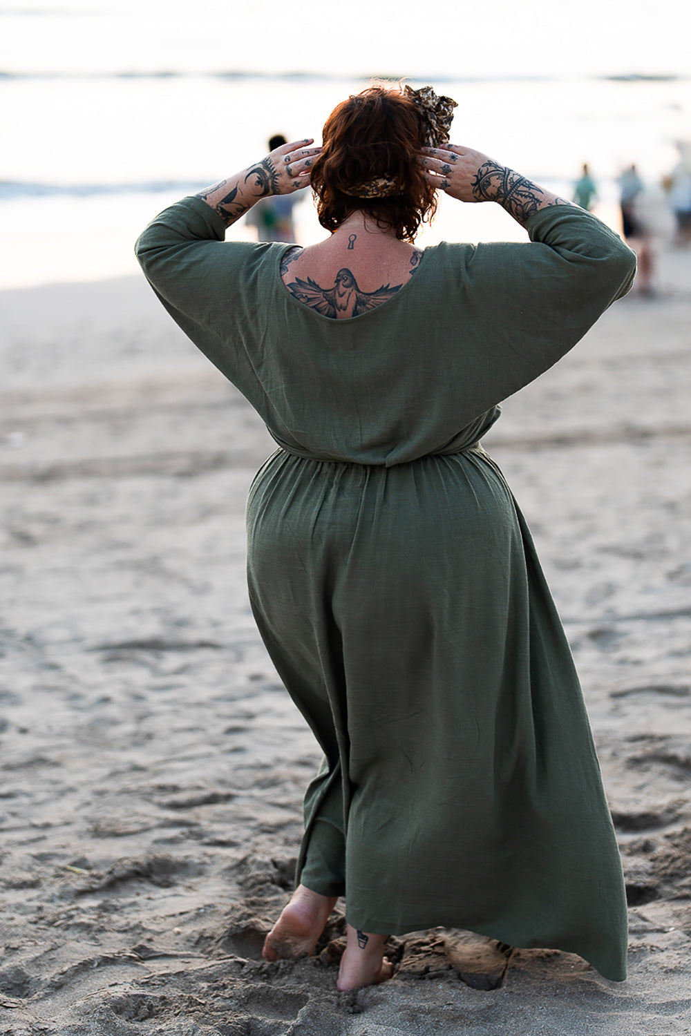 Semoa Oversized Crop Top - Sage by Jinx the Label