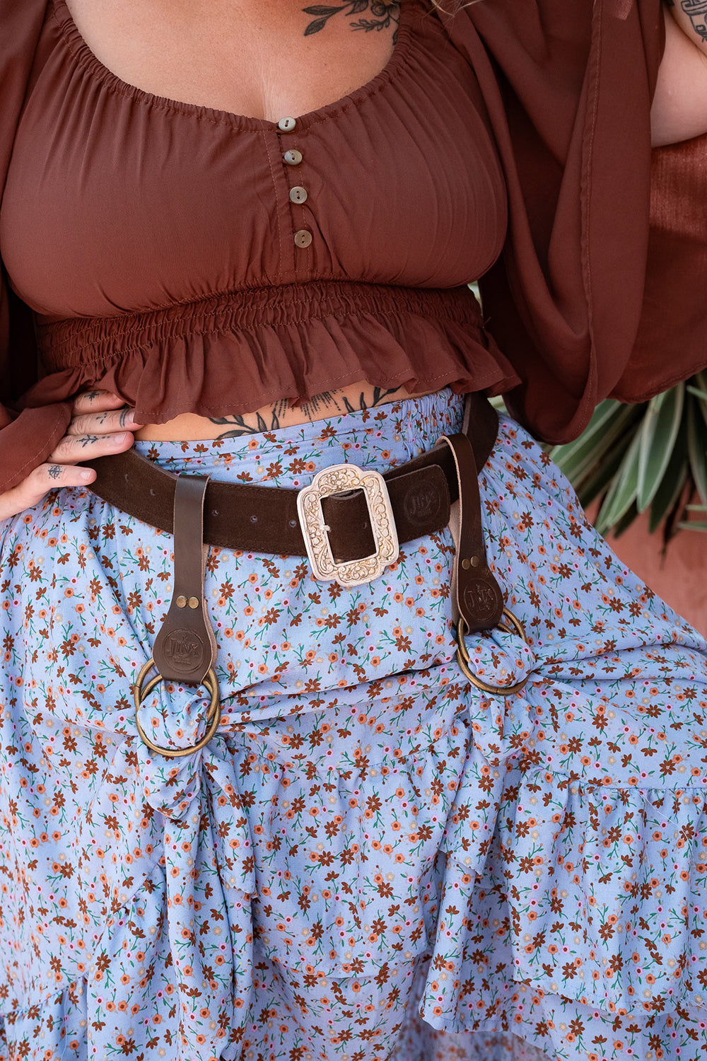 Silver Sage Belt in Saddlewood | Jinx the Label
