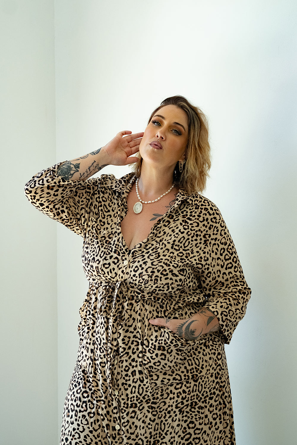 Suit Dress in Leopard by Jinx the Label