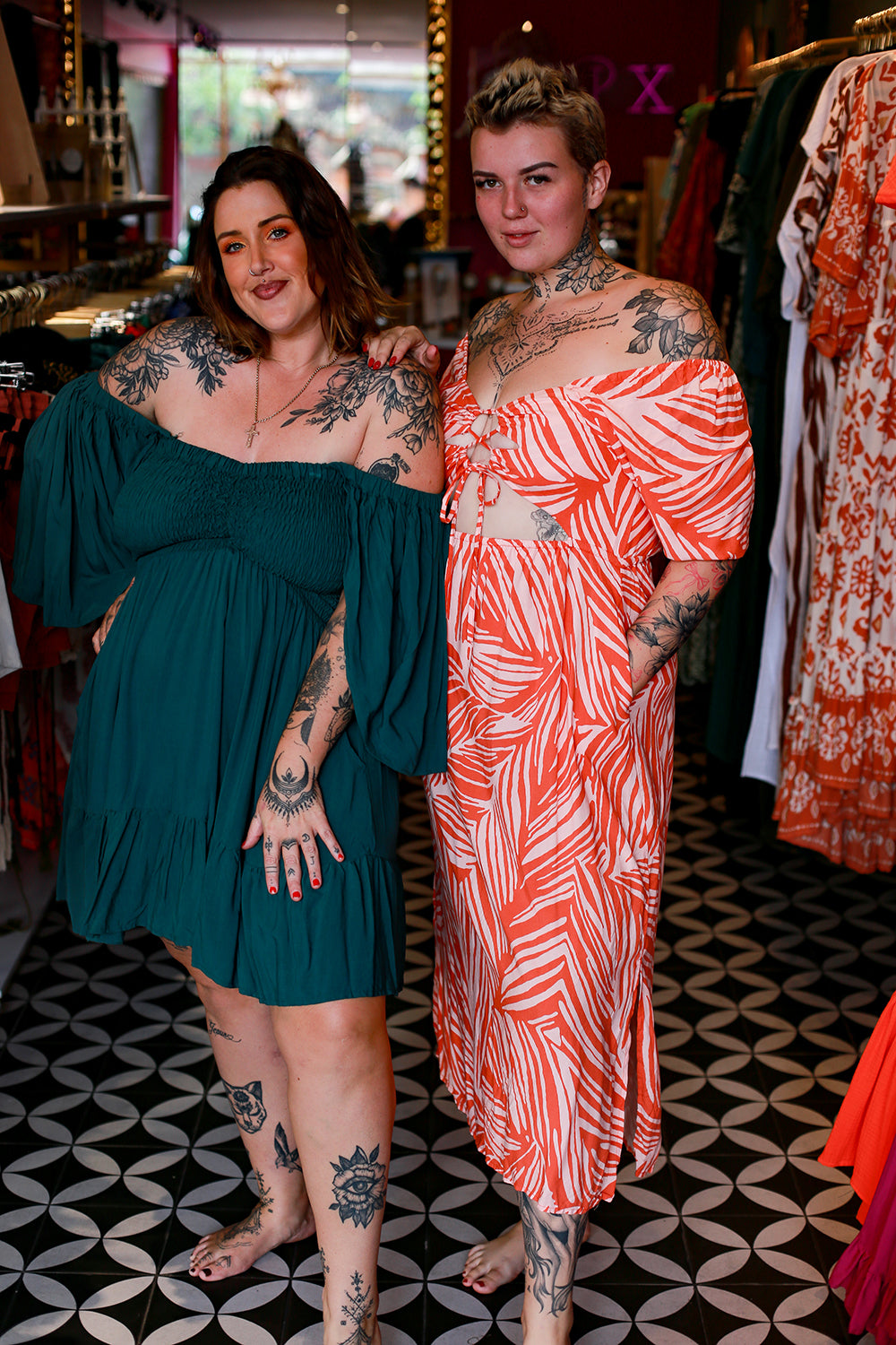 Summer Dress - Abstract Palm by Jinx the Label