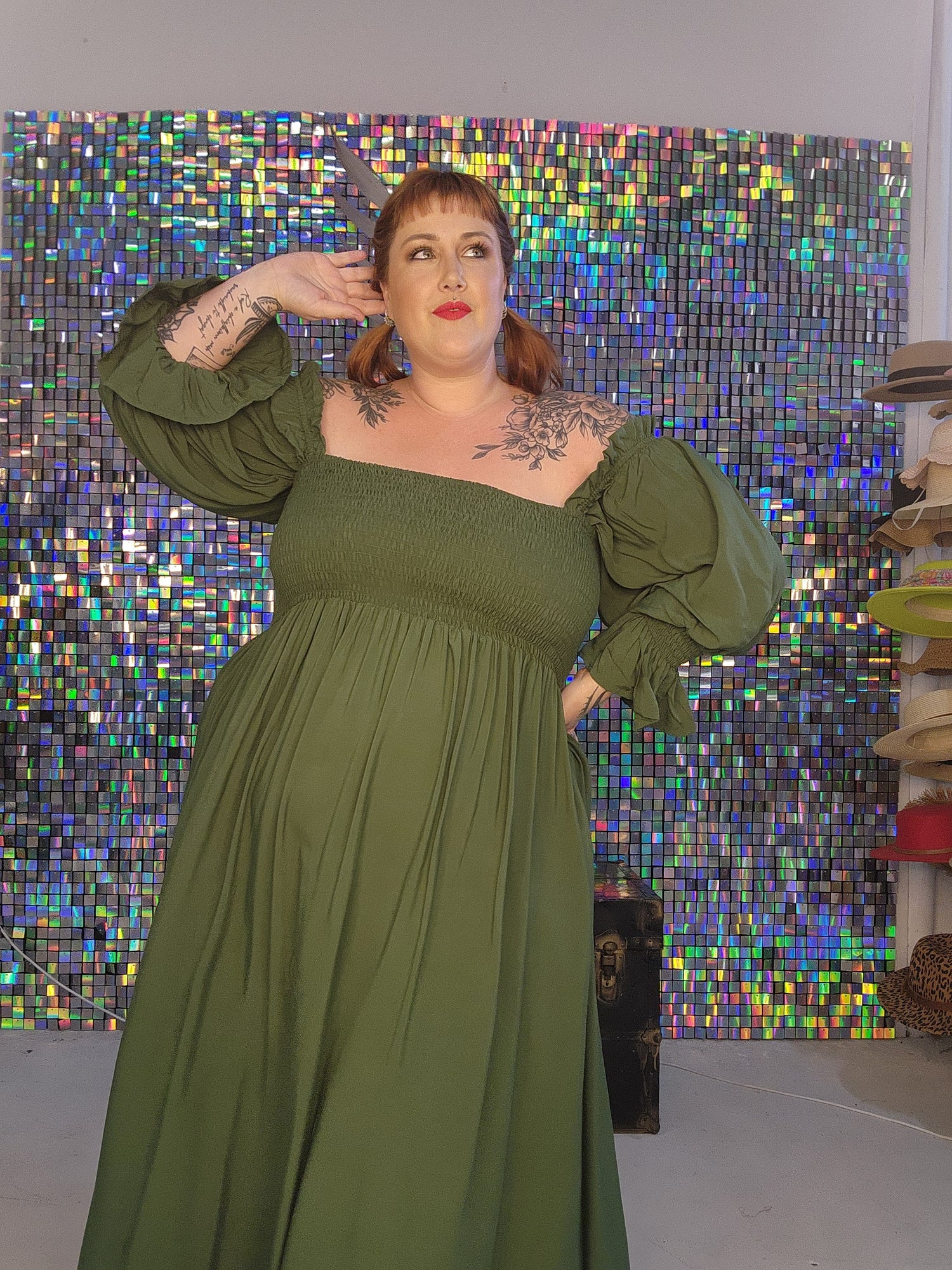 Esmerelda dress - olive green