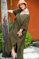 Amanda Dress - Olive - By Jinx the Label