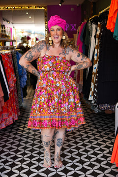 Amara Mini Dress in Flower Power Garden by Jinx the Label