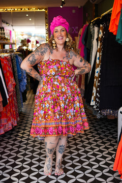 Amara Mini Dress in Flower Power Garden by Jinx the Label