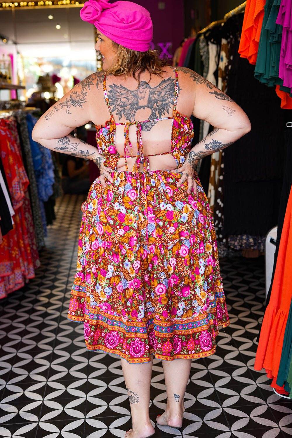 Amara Mini Dress in Flower Power Garden by Jinx the Label