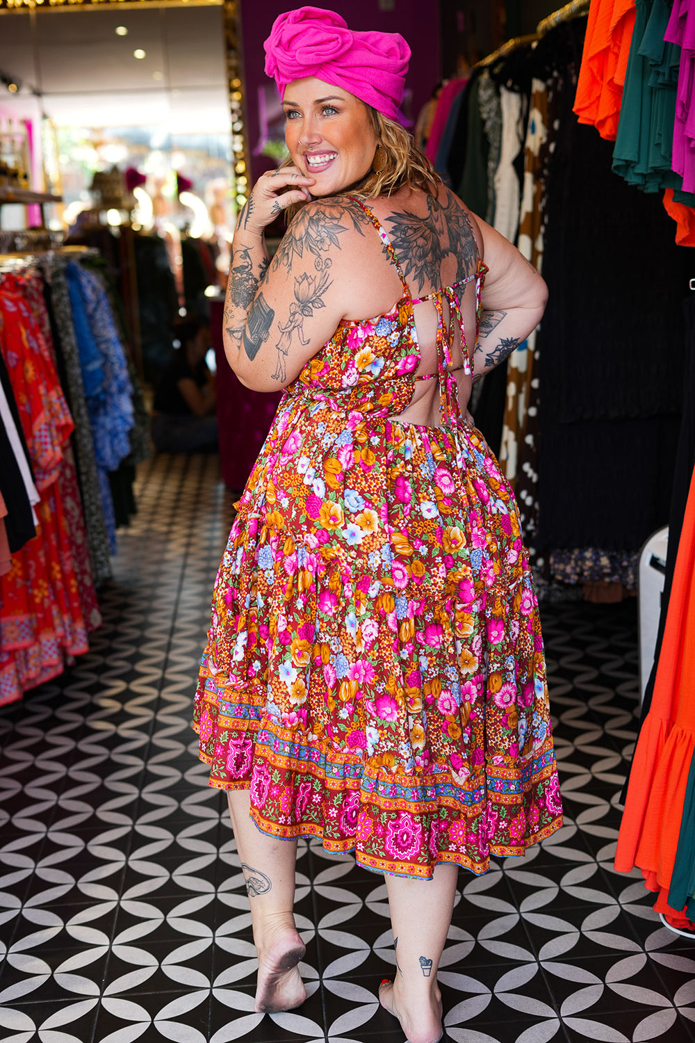 Amara Mini Dress in Flower Power Garden by Jinx the Label