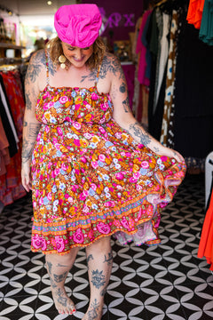Amara Mini Dress in Flower Power Garden by Jinx the Label