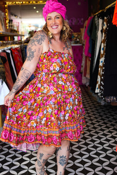 Amara Mini Dress in Flower Power Garden by Jinx the Label