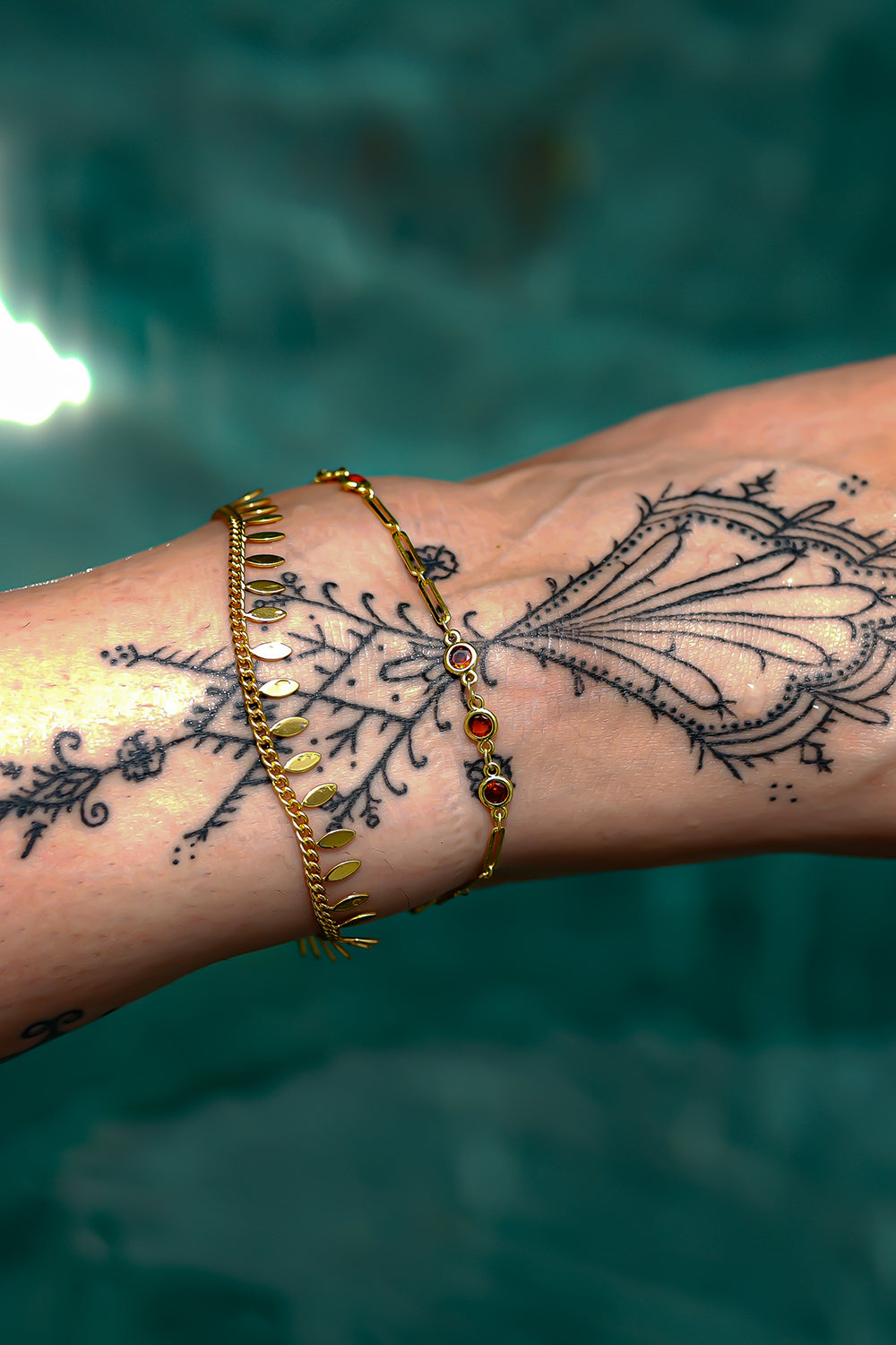 Amber Flame Anklet - Orange Zirconia by Jinx the Label