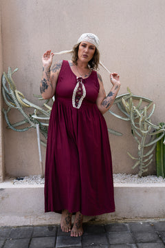 Anisa Long Dress - Mulberry - Almost Famous by Jinx the Label
