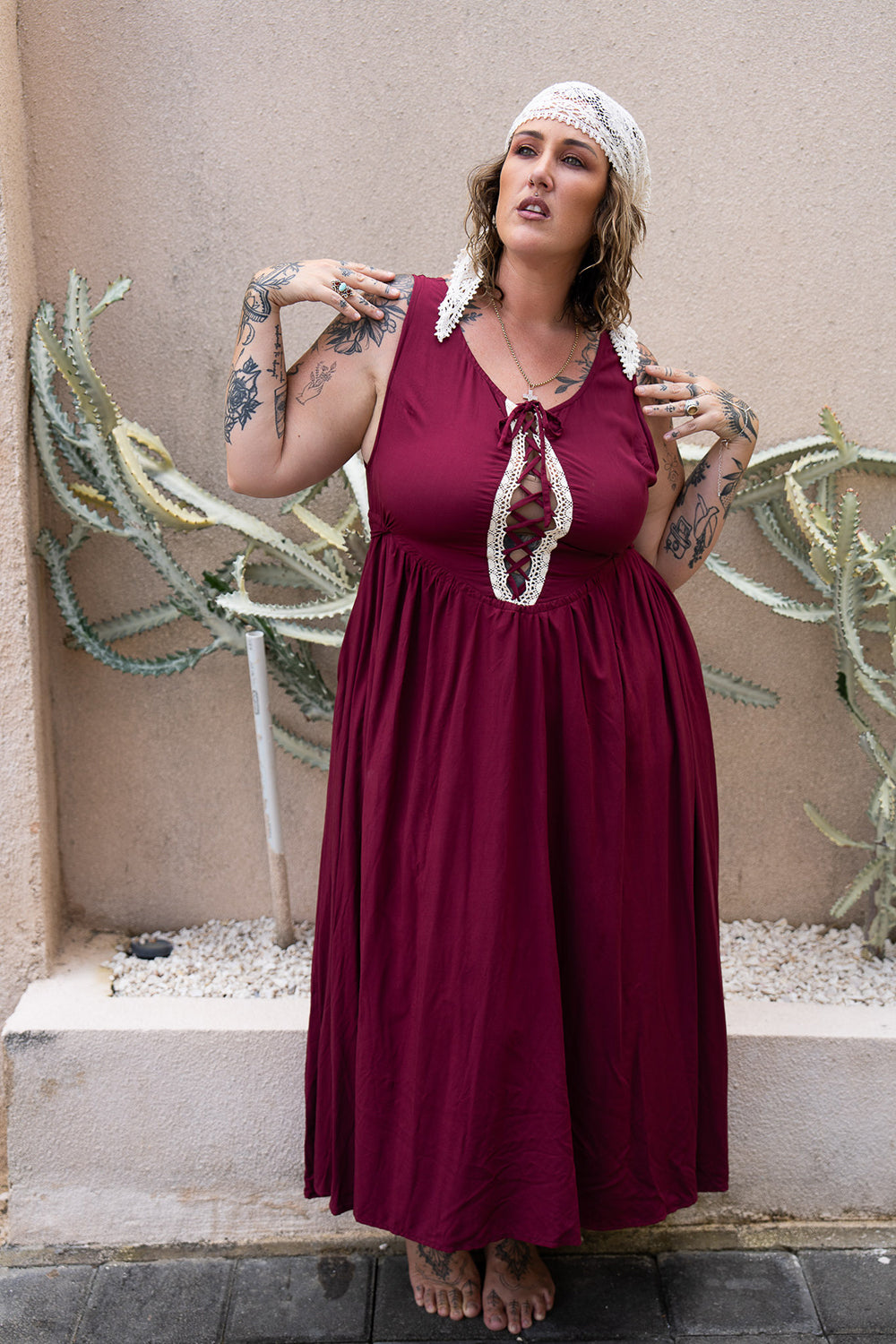 Anisa Long Dress - Mulberry - Almost Famous by Jinx the Label