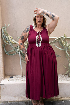 Anisa Long Dress - Mulberry - Almost Famous by Jinx the Label