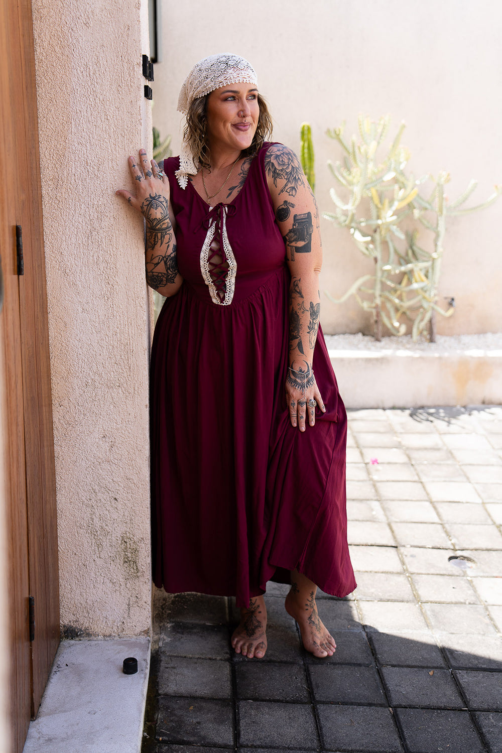 Anisa Long Dress - Mulberry - Almost Famous by Jinx the Label