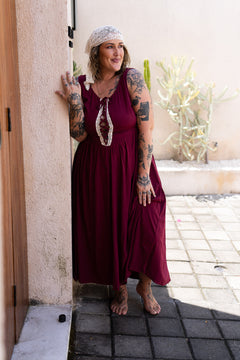 Anisa Long Dress - Mulberry - Almost Famous by Jinx the Label