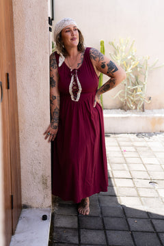 Anisa Long Dress - Mulberry - Almost Famous by Jinx the Label