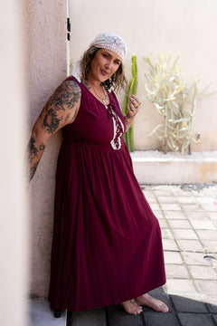 Anisa Long Dress - Mulberry - Almost Famous by Jinx the Label