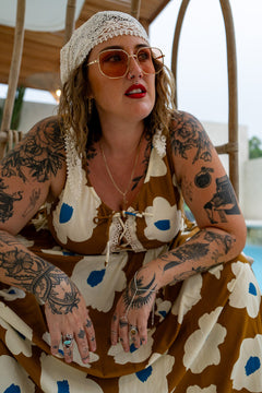 Anisa Long Dress - Wildflower - Almost Famous by Jinx the Label