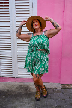 Annie Crop Top - Regal Jade by Jinx the Label