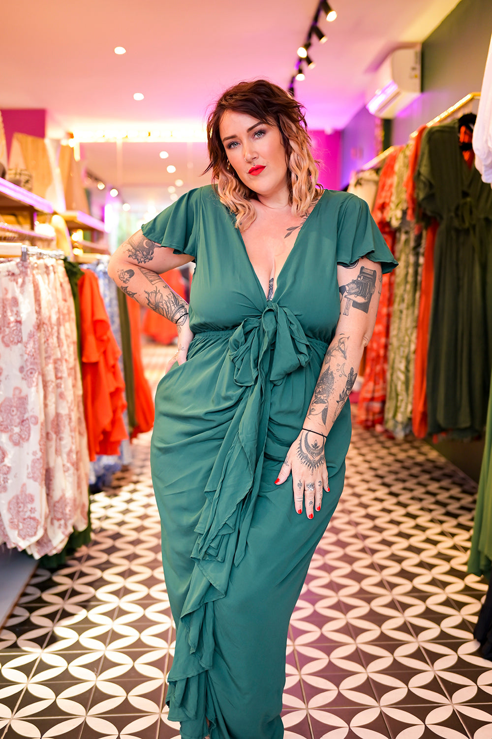 Ariel Dress - Emerald by Jinx the Label