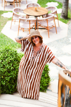 Ash Smock Dress - Pinstripes by Jinx the Label